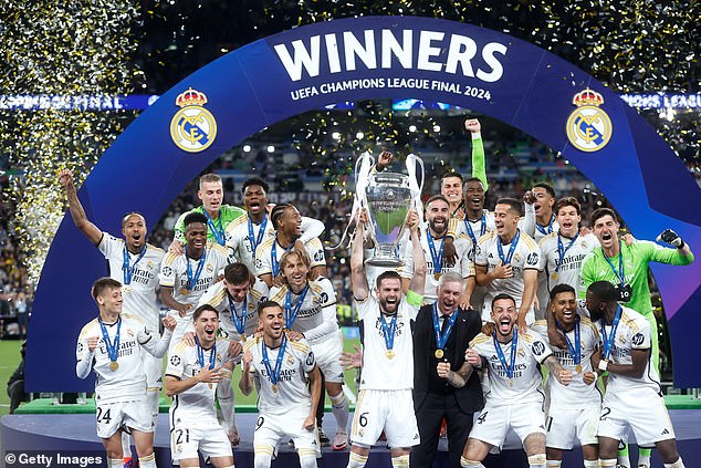 Goals from Vinicius Jr and Dani Carvajal allowed Carlo Ancelotti's team to lift their 15th Champions League