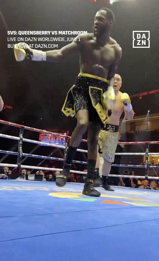 Ringside video showed Wilder complaining to referee Kieran McCann about his opponent.