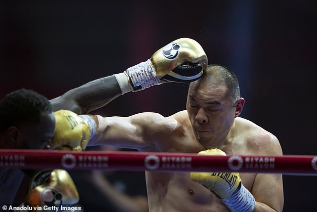 Zhang knocked out the former heavyweight champion in the fifth round after a brutal blow