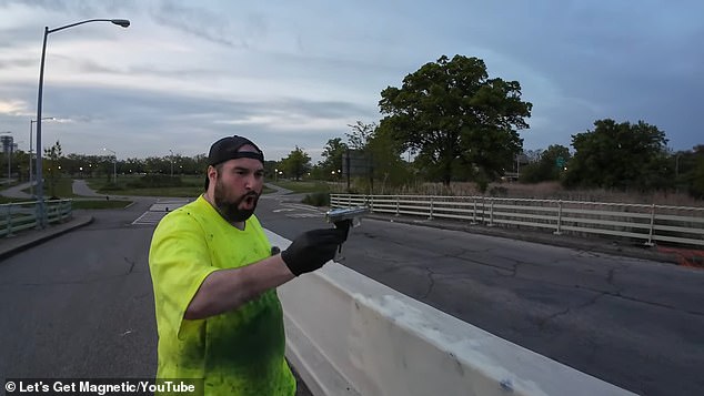 Kane is shown holding a small gun that he took with a magnet from a park in New York City. The couple later called the police, who took the gun for safekeeping.