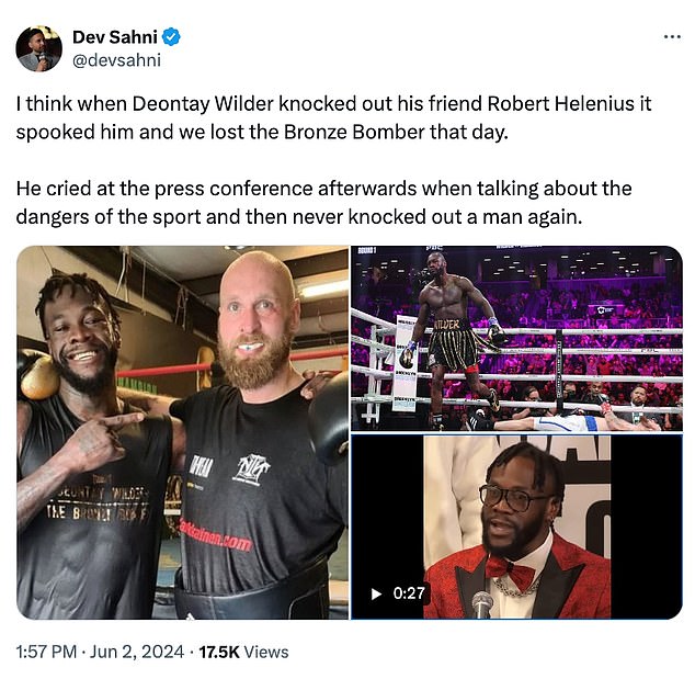 Boxing presenter Dev Sahni believes this may have been the moment Wilder lost his clinical edge.