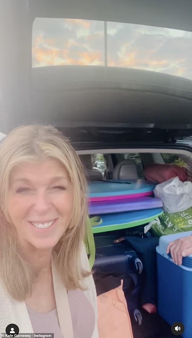 The Good Morning Britain presenter, 57, took to her Instagram on Saturday to share a video of her new Volvo, all packed up and ready for her holiday.