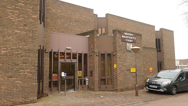 Jones was later charged with drink-driving and admitted the offense when she appeared at Medway Magistrates' Court (pictured).