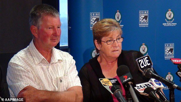 Carmichael's parents (pictured), who live in Geelong, Victoria, have always believed their daughter may have been murdered.