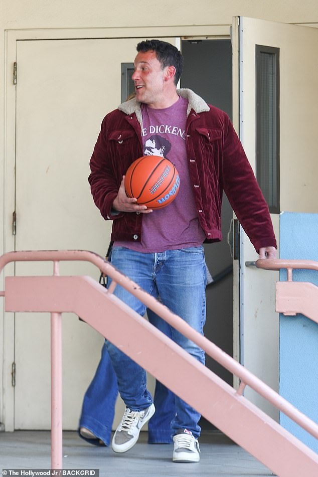 The top actor and director had a basketball in his hand, four years after playing a basketball coach in 2020's The Way Back.