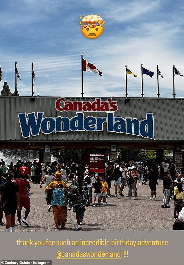 One image was taken while visiting an amusement park called Canada's Wonderland, which is located in Ontario.