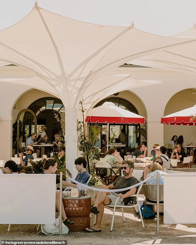 The customer bought the two drinks at the kiosk, an outdoor takeaway section on Promenade Bondi Beach (pictured) in Sydney's eastern suburbs.