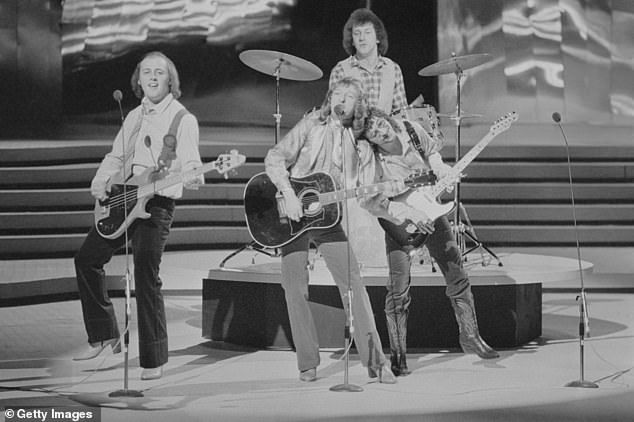 Colin was the longest-serving member of Black Lace, famous for their hits Agadoo and Do the Conga (Colin pictured with bandmates Alan Barton, Steve Scholey and Nigel Scott in 1979).