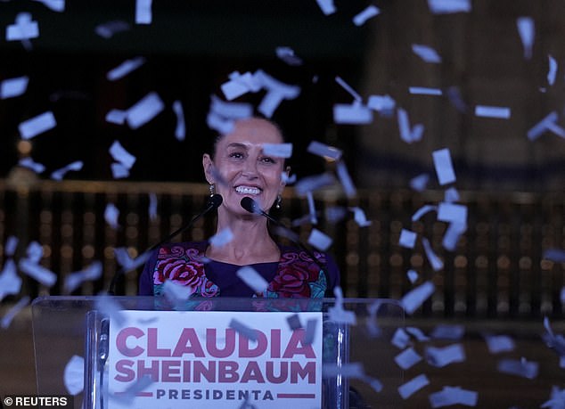 Crowds of flag-waving supporters sang and danced to mariachi music in Mexico City's main square celebrating the victory of the ruling party candidate.