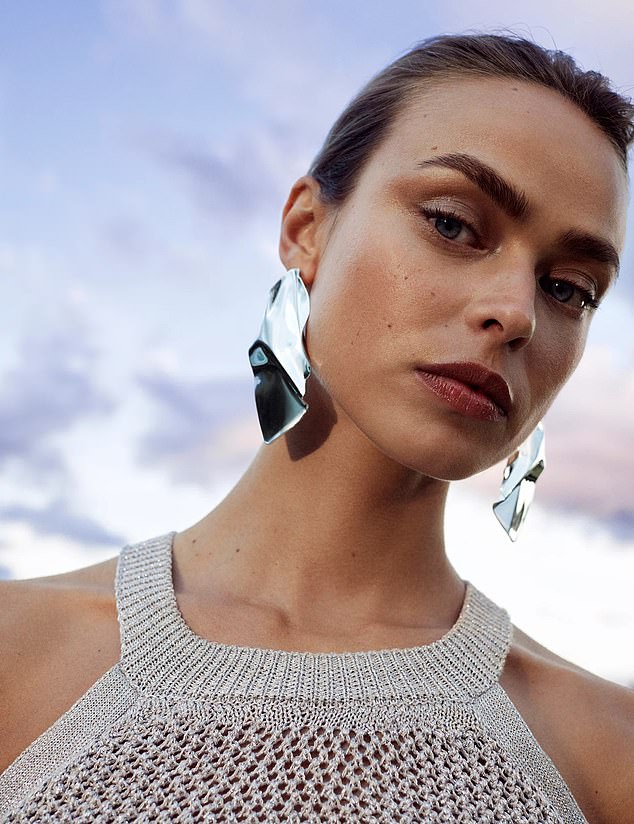 Black and white accessories can make a big impact - try these silver-tone folded drop earrings from Marks & Spencer - a bargain at just £16