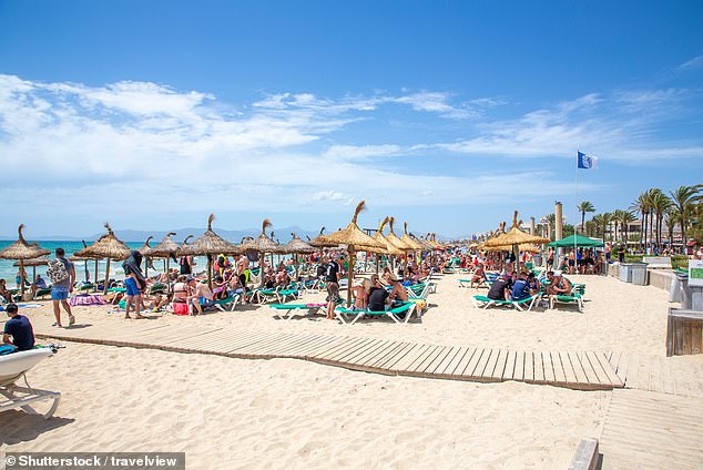 Up to 10,000 people took to the streets of Palma, the capital of Mallorca (pictured), last weekend to demand limits on the number of visitors.