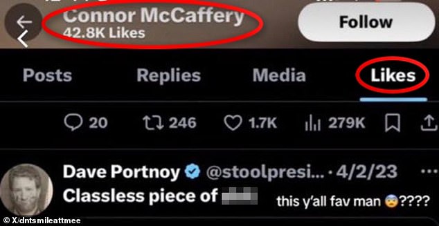 Fans noticed that Clark's boyfriend, Connor McCaffery, has liked tweets criticizing Angel Reese.