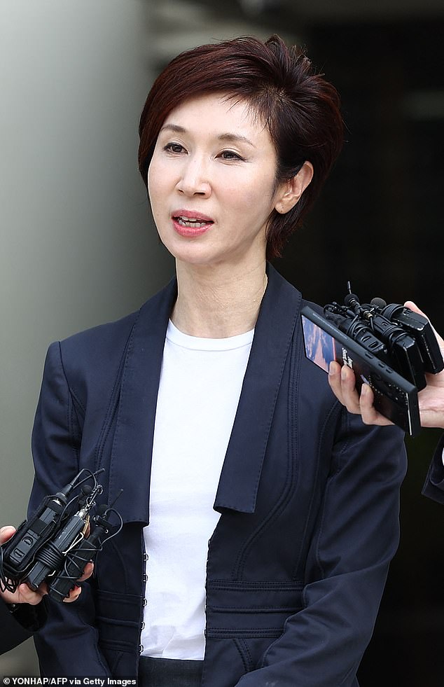 Chey's divorce from Roh So-young (pictured), daughter of a former president, has resulted in the largest settlement in South Korean history.