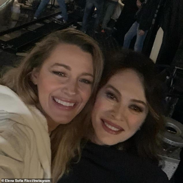 Last Wednesday, Blake wrapped up her triple role as Emily Nelson, Hope McLanden and Faith McLanden in the highly anticipated sequel A Simple Favor 2, which filmed in Italy (pictured last Wednesday with co-star Elena Sofia Ricci).