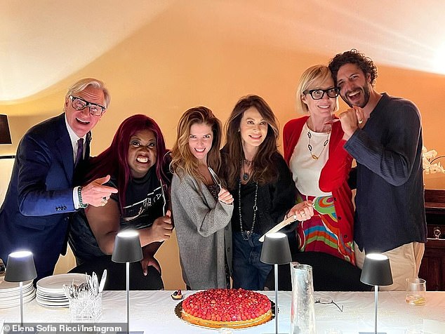 Paul Feig's black comedy crime thriller (left, pictured May 19) also stars Alex Newell (2-left), Anna Kendrick (3-left), Allison Janney (2-right). ), Lorenzo de Moor (right), Henry Golding and Andrew. Rannells and Elizabeth Perkins