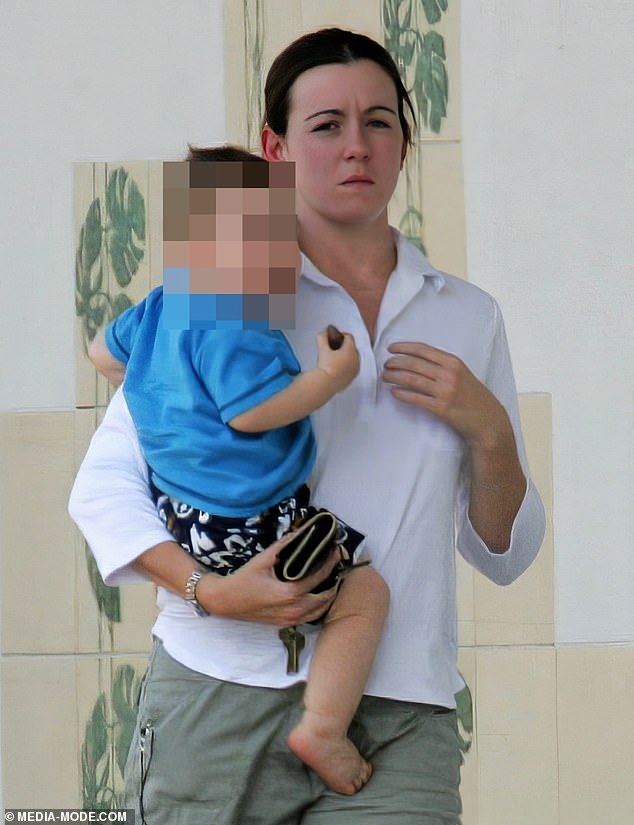 Teenage runaway Natasha Ryan, now known as Tash Black, with one of the couple's four children in 2005.