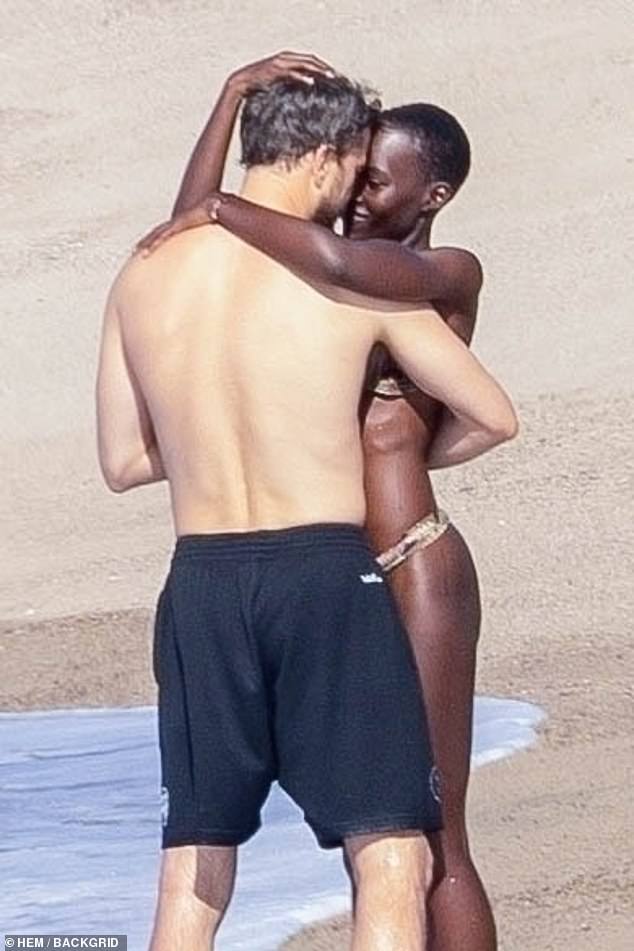 Joshua has since moved on with actress Lupita Nyong'o and the couple is pictured here on vacation in March 2024.