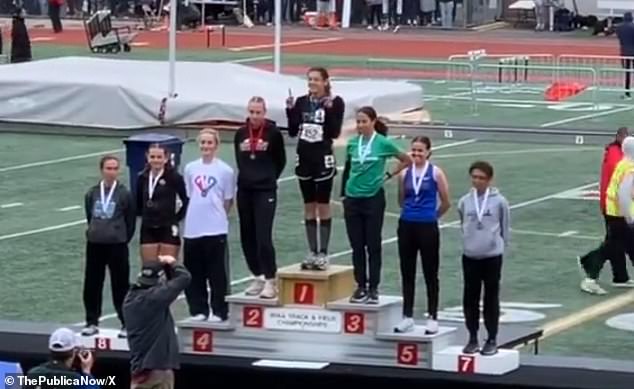 When García took the podium, there was no applause for her. Only boos could be heard from her fellow runners, all biological women who stood with their hands behind their backs.