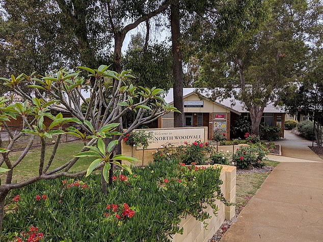 The man wore the offending suit at a 90s-themed bingo night organized by the P&C committee at North Woodvale Primary School in north Perth (pictured).