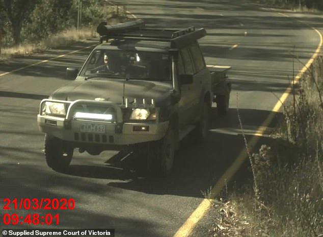 Greg Lynn changed the color of his Nissan Patrol from a dark color (pictured on CCTV the night after the alleged murders) to a tan color using paint from his garage and a roller.