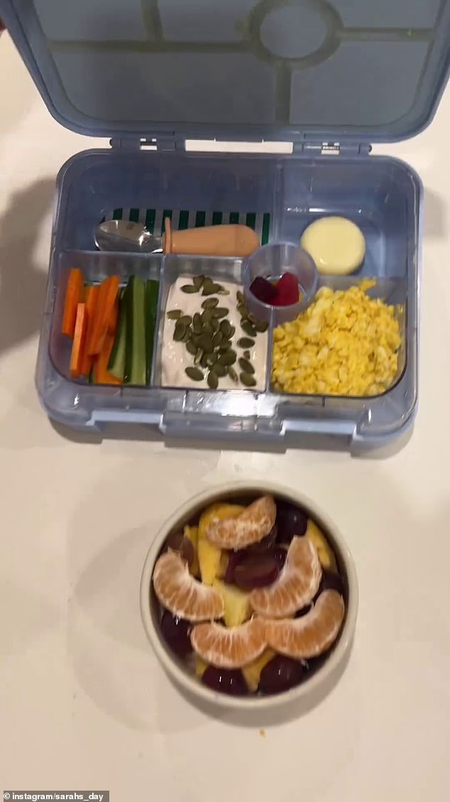 She took to Instagram on Friday to share a video of her packing a variety of snacks 