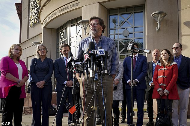 The families of many, but not all, Sandy Hook victims sued Jones and won both lawsuits in Connecticut and Texas. Pictured is Bill Sherlach, husband of Mary, one of the victims of the Sandy Hook school shooting.