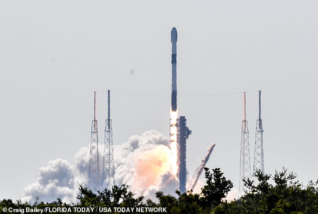 A SpaceX Falcon 9 rocket lifts off from Cape Canaveral Space Force Station on Tuesday, May 28, 2024. The rocket was carrying 23 Starlink satellites.