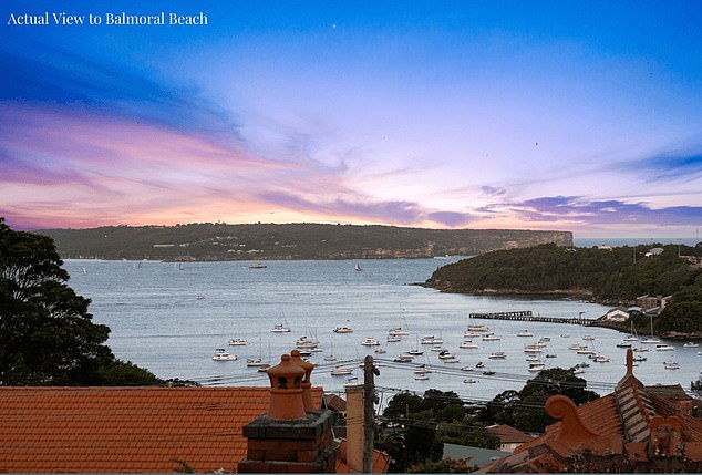 The couple's new home offers stunning views of Balmoral and Sydney Heads.