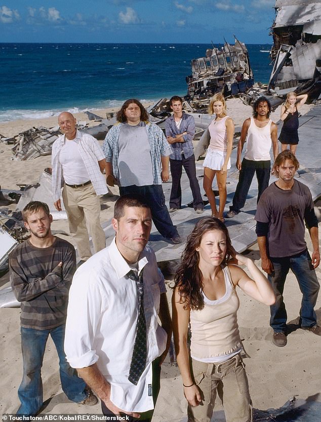 On Lost with (from top left), Terry O'Quinn, Jorge Garcia, Ian Somerhalder, Maggie Grace, Naveen Andrews, Emilie De Ravin, Josh Holloway, Matthew Fox and Monaghan