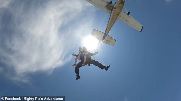 Paxton traveled to Castroville, Texas, to fulfill his dream of skydiving with his parents