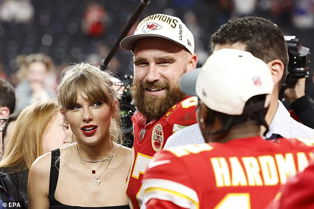 Kelce's girlfriend, Taylor Swift, is also nominated in several categories at the awards show.