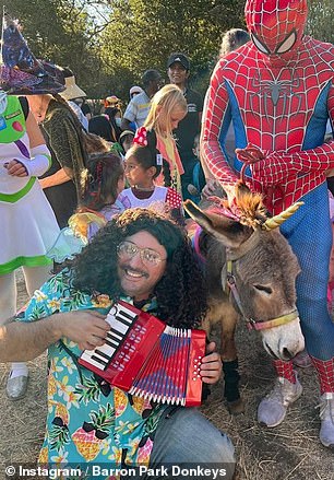 He and his friends, April and Buddy, participate in community events and take weekly walks in the park.