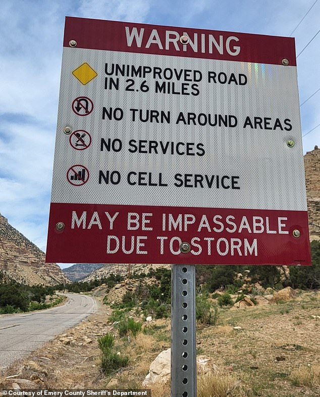 The Emery County Sheriff's Department posted road signs warning drivers not to proceed if they were following Google Maps to 'Utah' or if they were not equipped for the terrain.