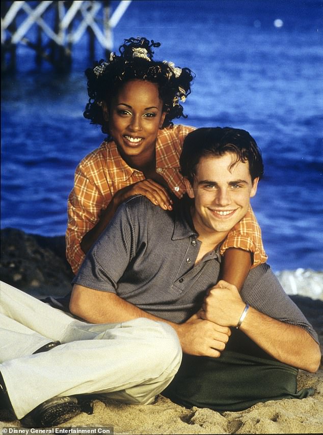 McGee is best known for her role as Angela Moore on Boy Meets World, which she joined in 1997 and appeared in its seventh and final season in 2000; seen with Rider Strong in 1998