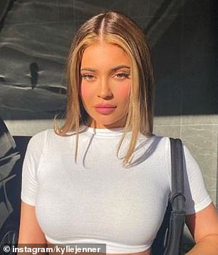 Kylie Jenner opted for a light blonde shade to offset her ashy brown hair