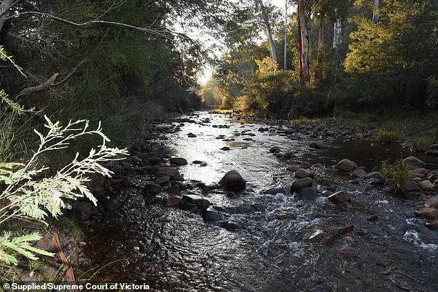 This quiet place became the scene of what police say was a bloody murder.