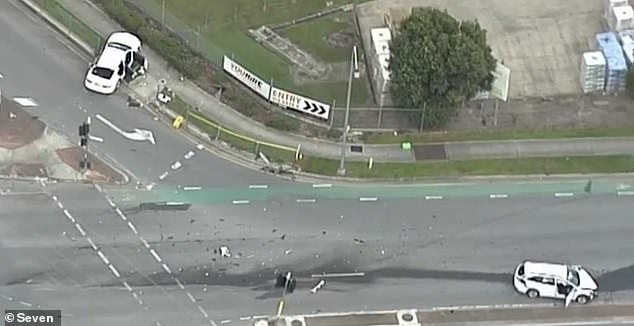 Emergency crews were called to the corner of Boundary and Progress roads in Wacol.