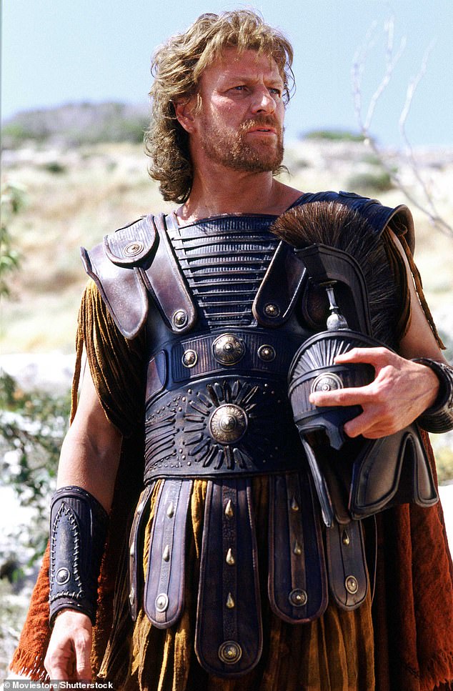 Sean Bean photographed in Troy, the 2004 epic in which he played the mythical character Odysseus.