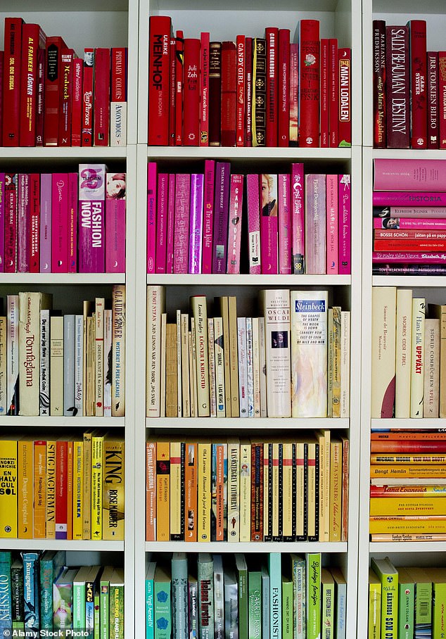 Organizing shelves in this way is increasingly popular on social media, with Instagram filled with brightly colored #shelfie photos.