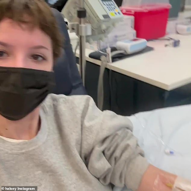 She shared the news on Instagram in a series of videos that appear to document the singer receiving infusions.