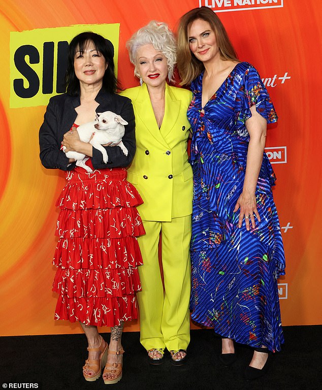 She also joined Emily and Cyndi to take photos together on the red carpet before the screening began.