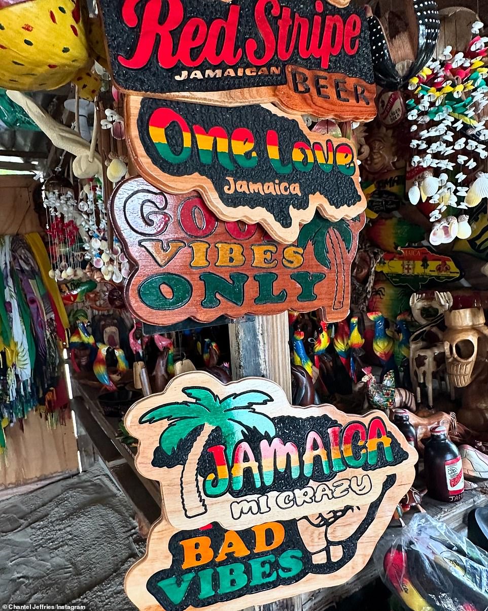 One of the signs said One Love, which was a song by the late Jamaican singer Bob Marley.