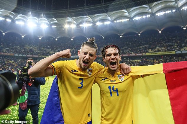 Dragusin (left) played a key role at the back as Romania qualified for Euro 2024