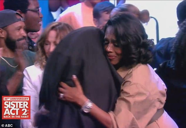 Whoopi was comforted by her Sister Act 2 co-star Sheryl Lee Ralph as soon as the live performance ended.