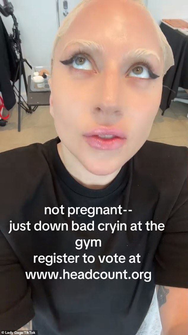 Lady Gaga denied rumors that she is pregnant with her and boyfriend Michael Polansky's first child via Tiktok to directly shut down online conversations.