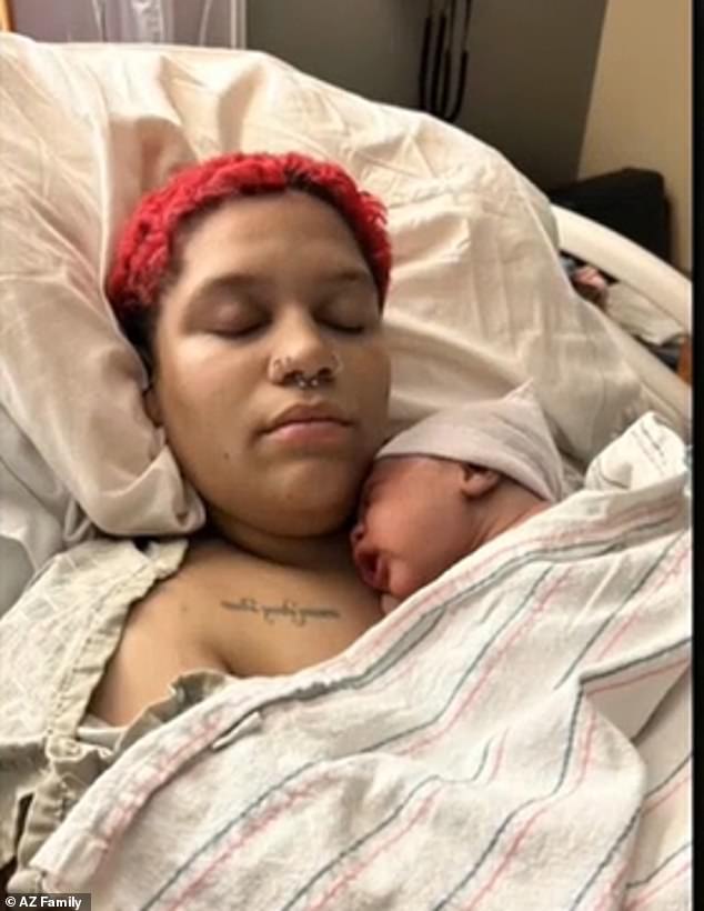 About five hours after arriving at the hospital with what she thought was appendicitis, Mrs. Dobbins welcomed healthy Noble Alexander Davon Dobbins, who weighed eight pounds, 15 ounces.