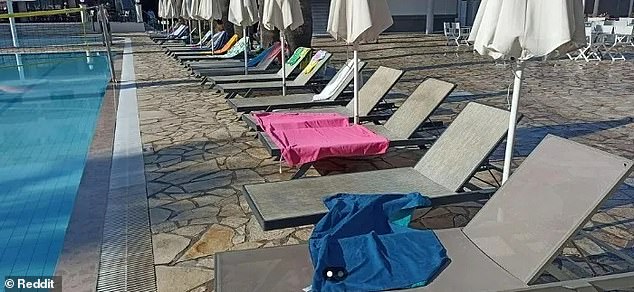 Some guests attempted to claim up to three sunbeds with a towel, as the sunbed war appears to break out once again.