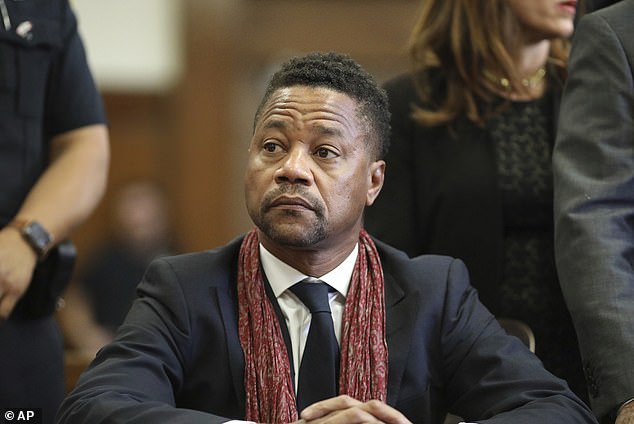 Cuba Gooding Jr. photographed in court in January 2020