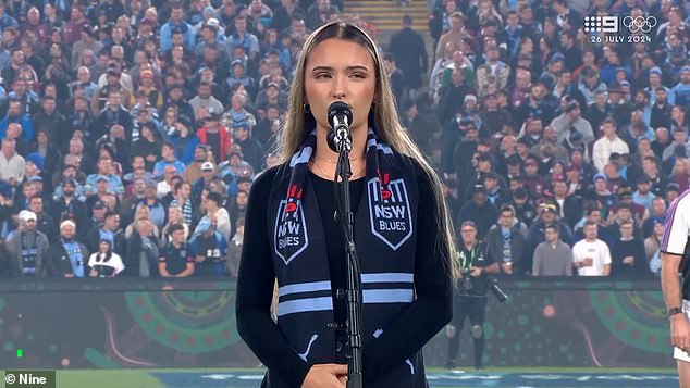 He criticized football matches for adopting Welcome to the Country after Savannah Fynn (pictured) acknowledged the traditional owners of the land in the opening State of Origin match on Wednesday.