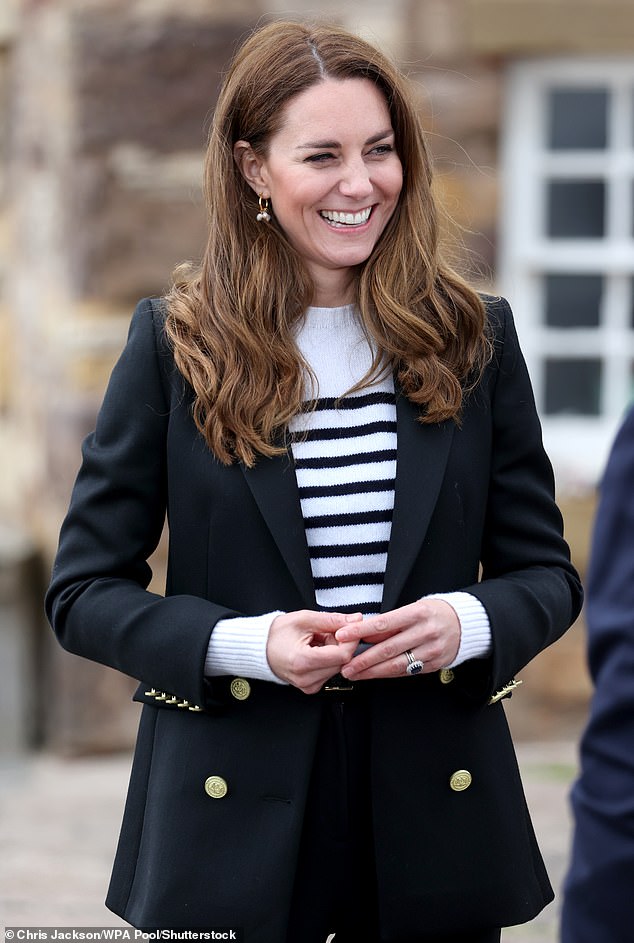 Pictured: The Princess of Wales in May 2021. The Princess of Wales's grandmother, Valerie Middleton, worked as a code-breaker in the Second World War.